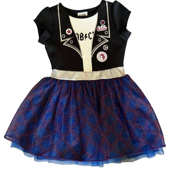 L.O.L. Surprise Girls Rocker Dress Size 6X - Picture 1 of 5